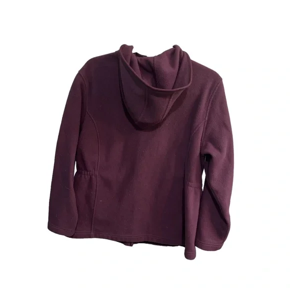 Land’s End Purple Hooded Fleece ~ Large - Picture 2 of 3